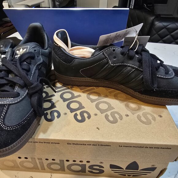 Adidas Originals Samba OG Core Black/Crystal Sand Women Shoes IH5371 SIZE 7 NEW - Picture 3 of 14